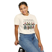 Christmas Cows - Probably Just Gonna Jingle Some Of The Way - Comfort Colors | Trendy Women's and Men's T-Shirt. Direct to Garment. Printed & Shipped in the USA. Unisex Sizes.
