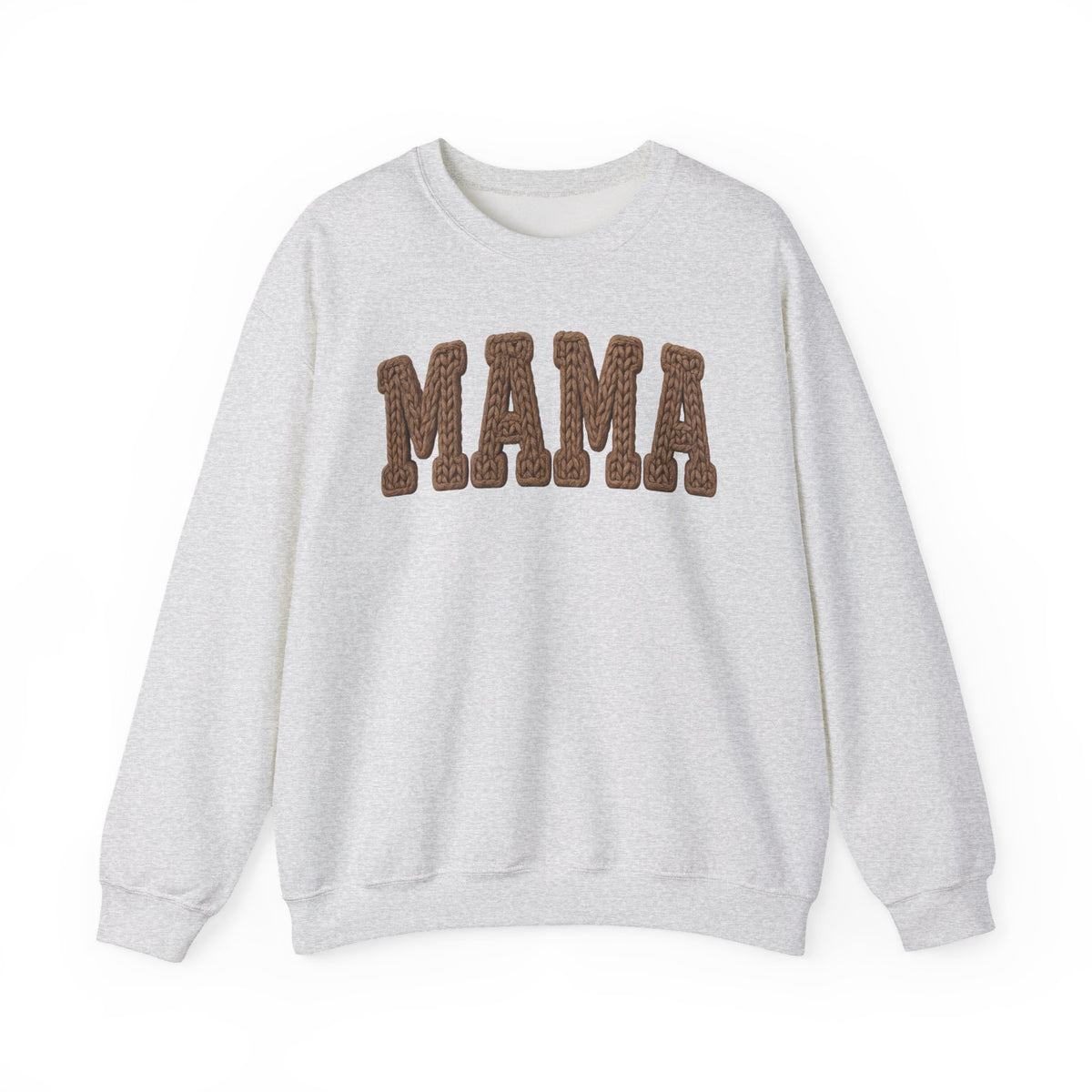 Mama, Faux Knit – Gildan Heavy Blend | Trendy Women’s Soft Sweatshirt. Direct to Garment. Printed & Shipped in the USA. Unisex Sizes.