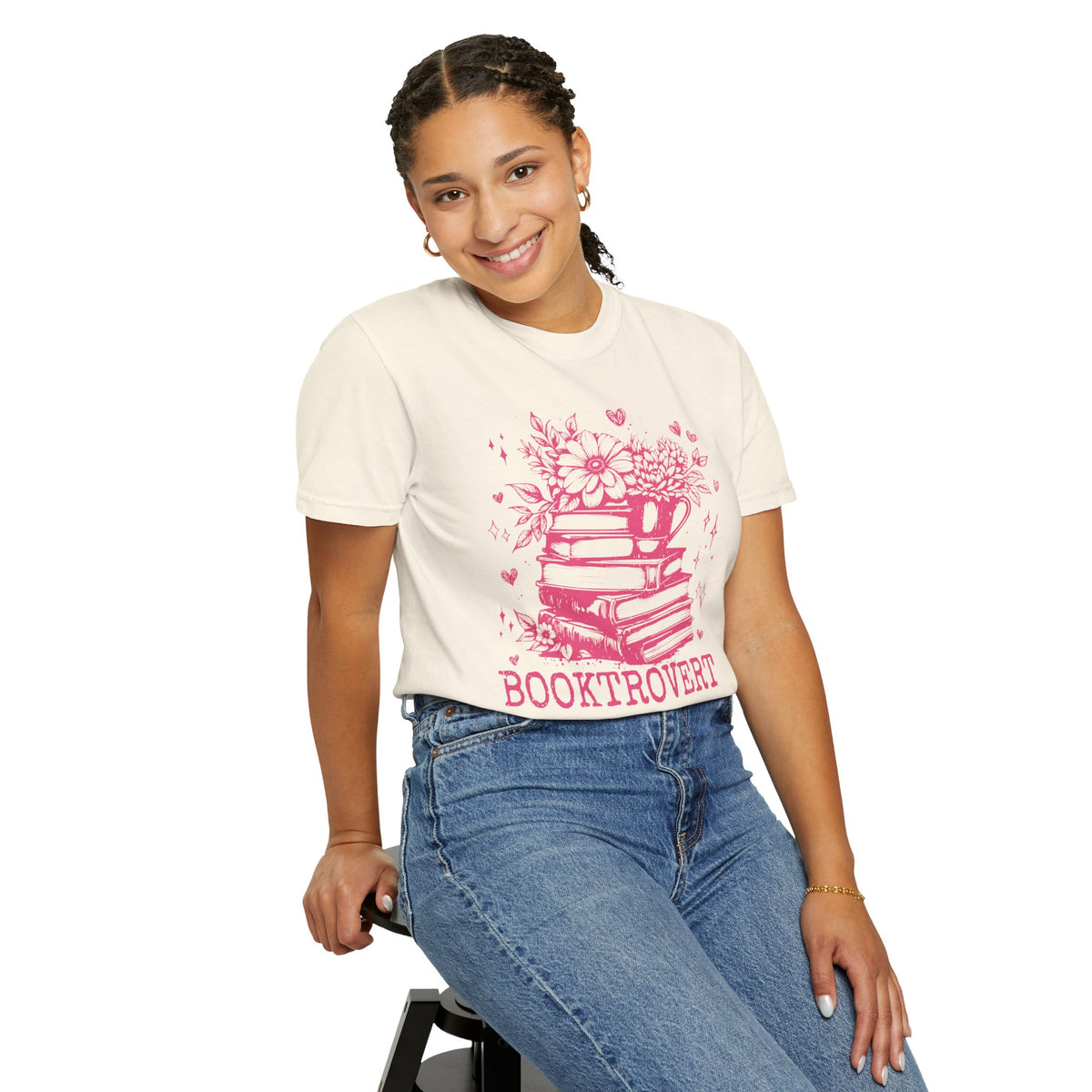 Booktrovert - Comfort Colors | Trendy Women's T-Shirt. Direct to Garment. Printed & Shipped in the USA. Unisex Sizes.