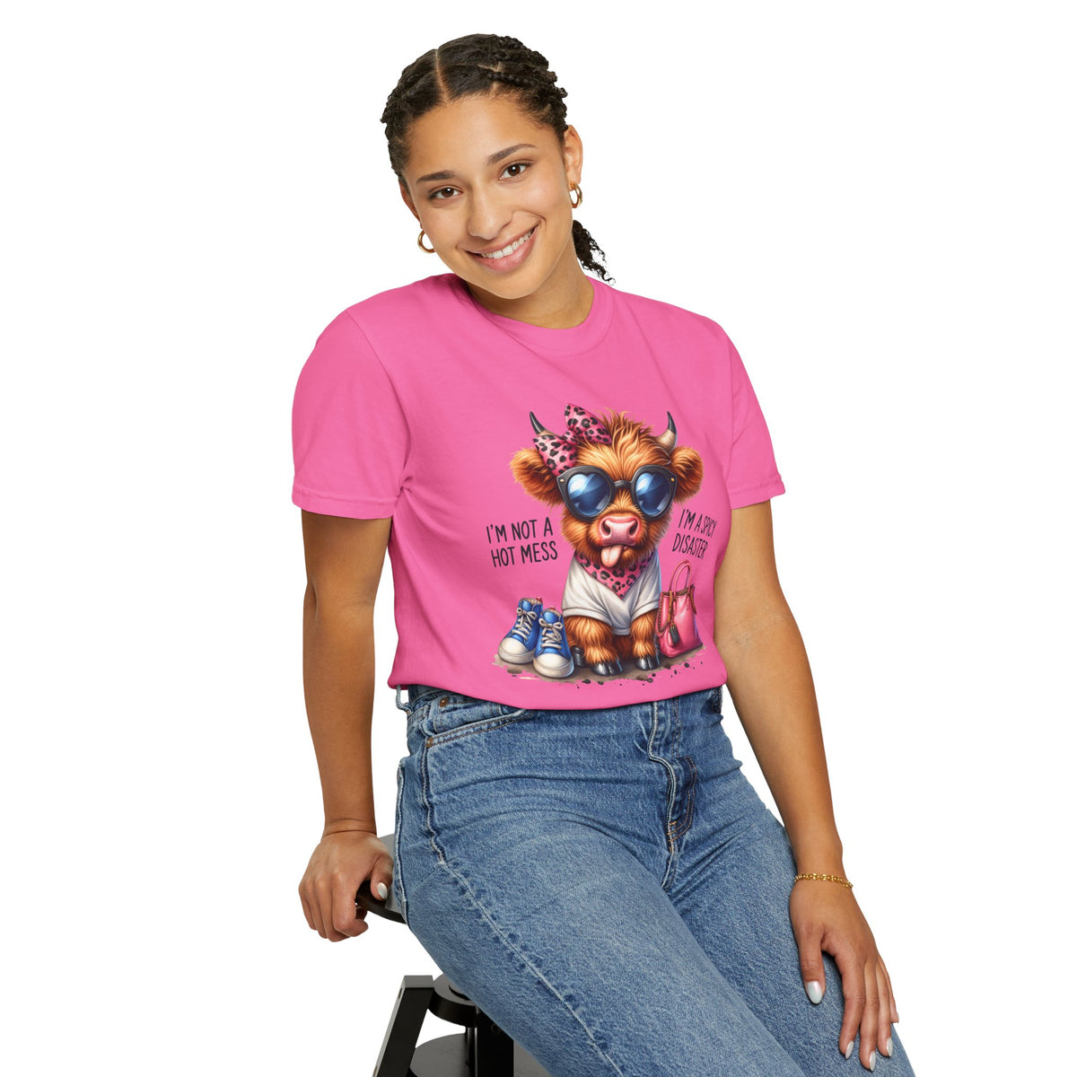 I'm Not a Hot Mess, I'm a Spicy Disaster - Comfort Colors | Trendy Women's T-Shirt. Direct to Garment. Printed & Shipped in the USA. Unisex Sizes.