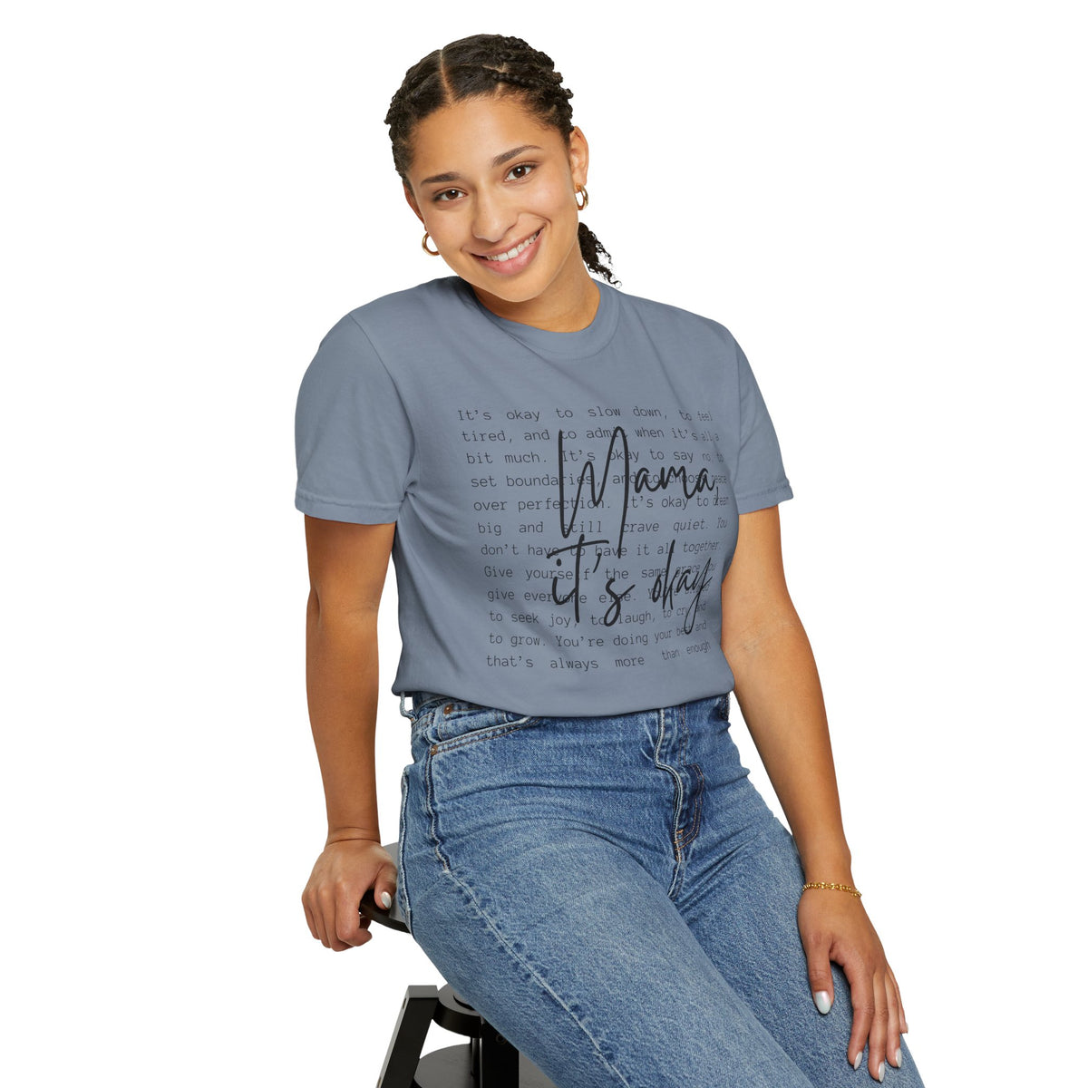 Mama It’s Okay - Comfort Colors | Trendy Women's T-Shirt. Direct to Garment. Printed & Shipped in the USA. Unisex Sizes.