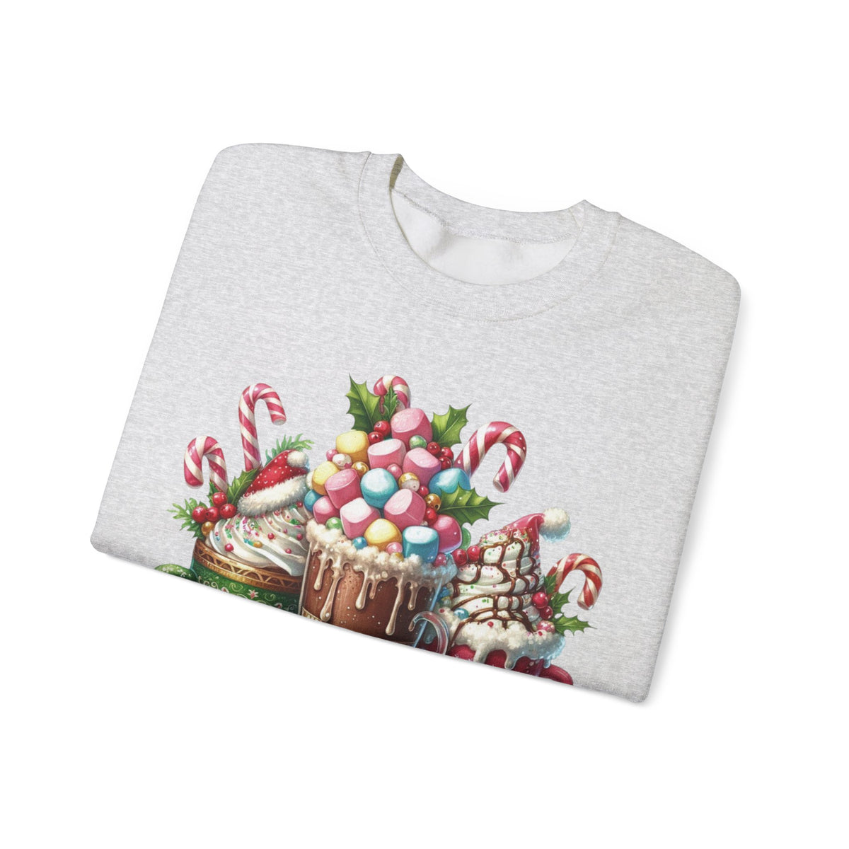 Hot Chocolate Mugs Christmas Hot Cocoa – Gildan Heavy Blend | Trendy Women’s Soft Sweatshirt. Direct to Garment. Printed & Shipped in the USA. Unisex Sizes.