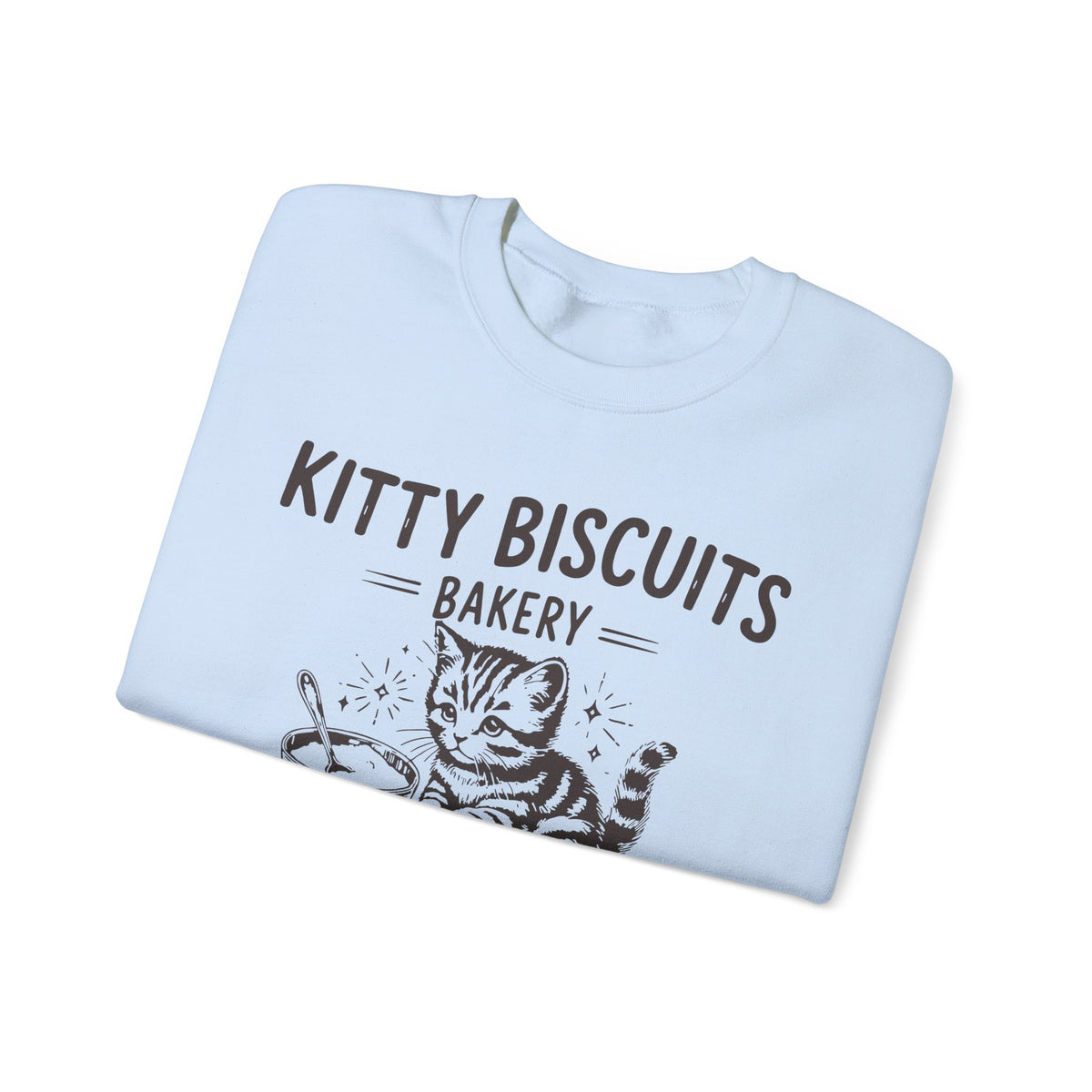 Kitty Biscuits Bakery – Gildan Heavy Blend | Trendy Women’s and Men's Soft Sweatshirt. Direct to Garment. Printed & Shipped in the USA. Unisex Sizes.