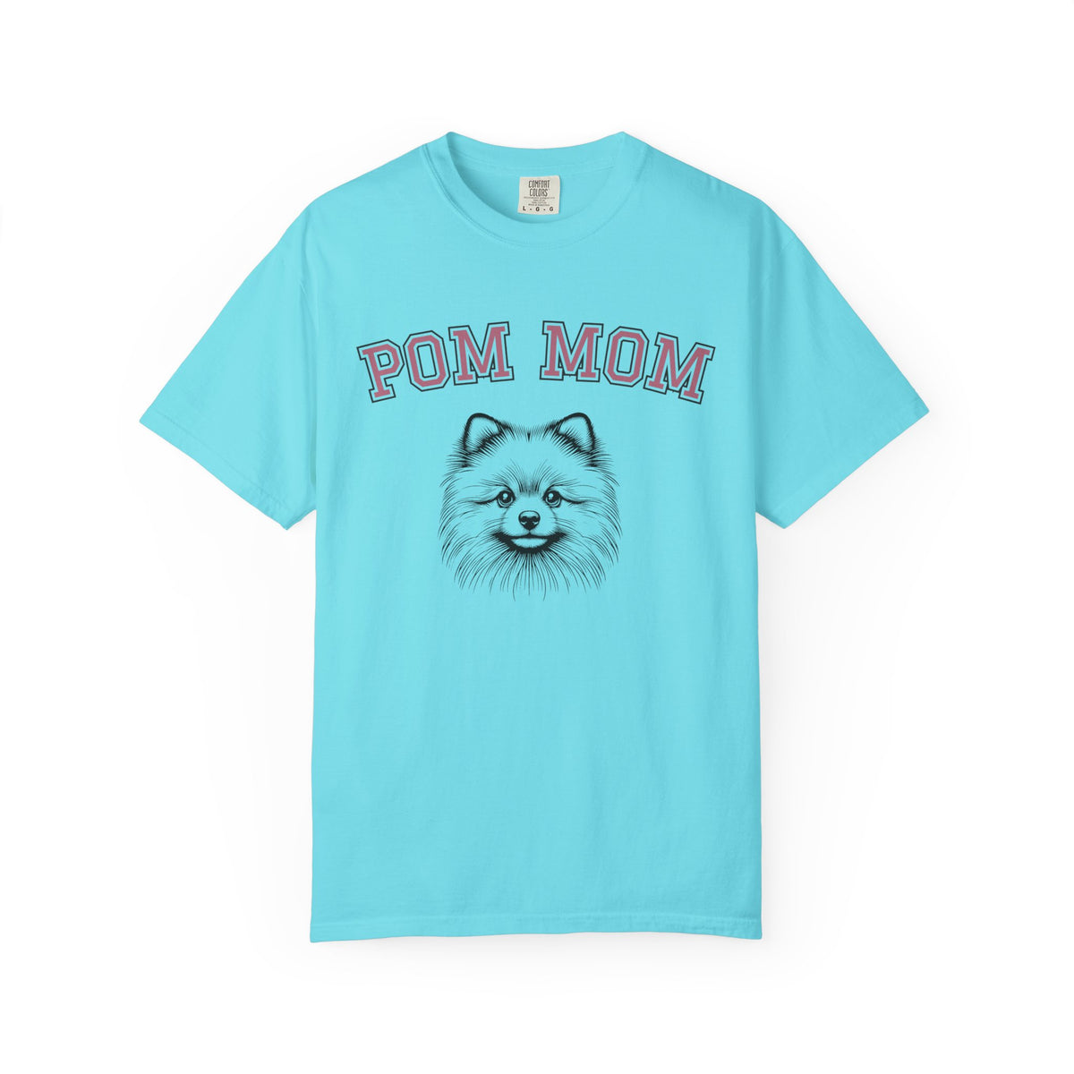 Pom Mom, Varsity - Comfort Colors | Trendy Women's T-Shirt. Direct to Garment. Printed & Shipped in the USA. Unisex Sizes.