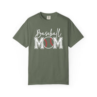 Baseball Mom - Comfort Colors | Trendy Women's T-Shirt. Direct to Garment. Printed & Shipped in the USA. Unisex Sizes.