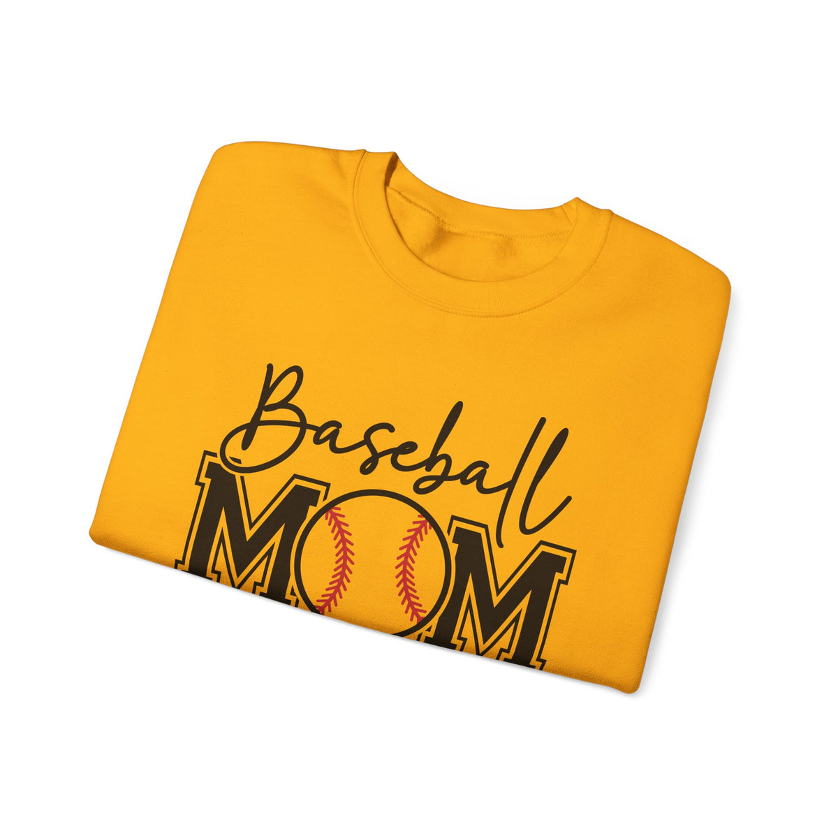 Baseball Mom – Gildan Heavy Blend | Trendy Women’s Soft Sweatshirt. Direct to Garment. Printed & Shipped in the USA. Unisex Sizes.