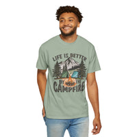 Life Is Better By The Campfire - Comfort Colors | Trendy Women's and Men's T-Shirt. Direct to Garment. Printed & Shipped in the USA. Unisex Sizes.