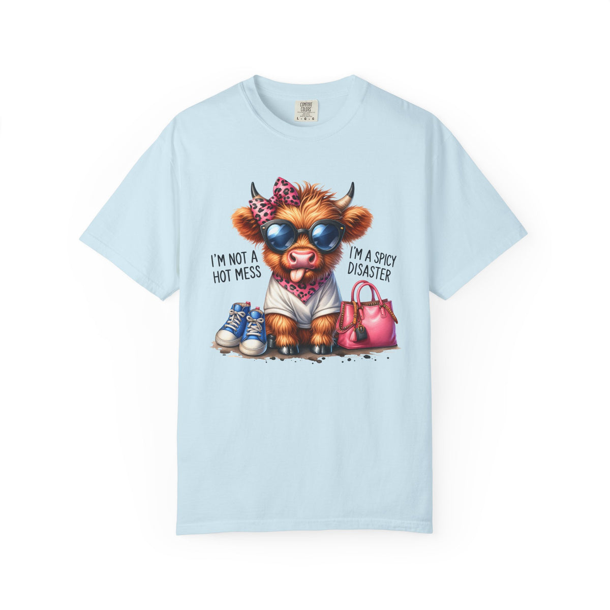 I'm Not a Hot Mess, I'm a Spicy Disaster - Comfort Colors | Trendy Women's T-Shirt. Direct to Garment. Printed & Shipped in the USA. Unisex Sizes.