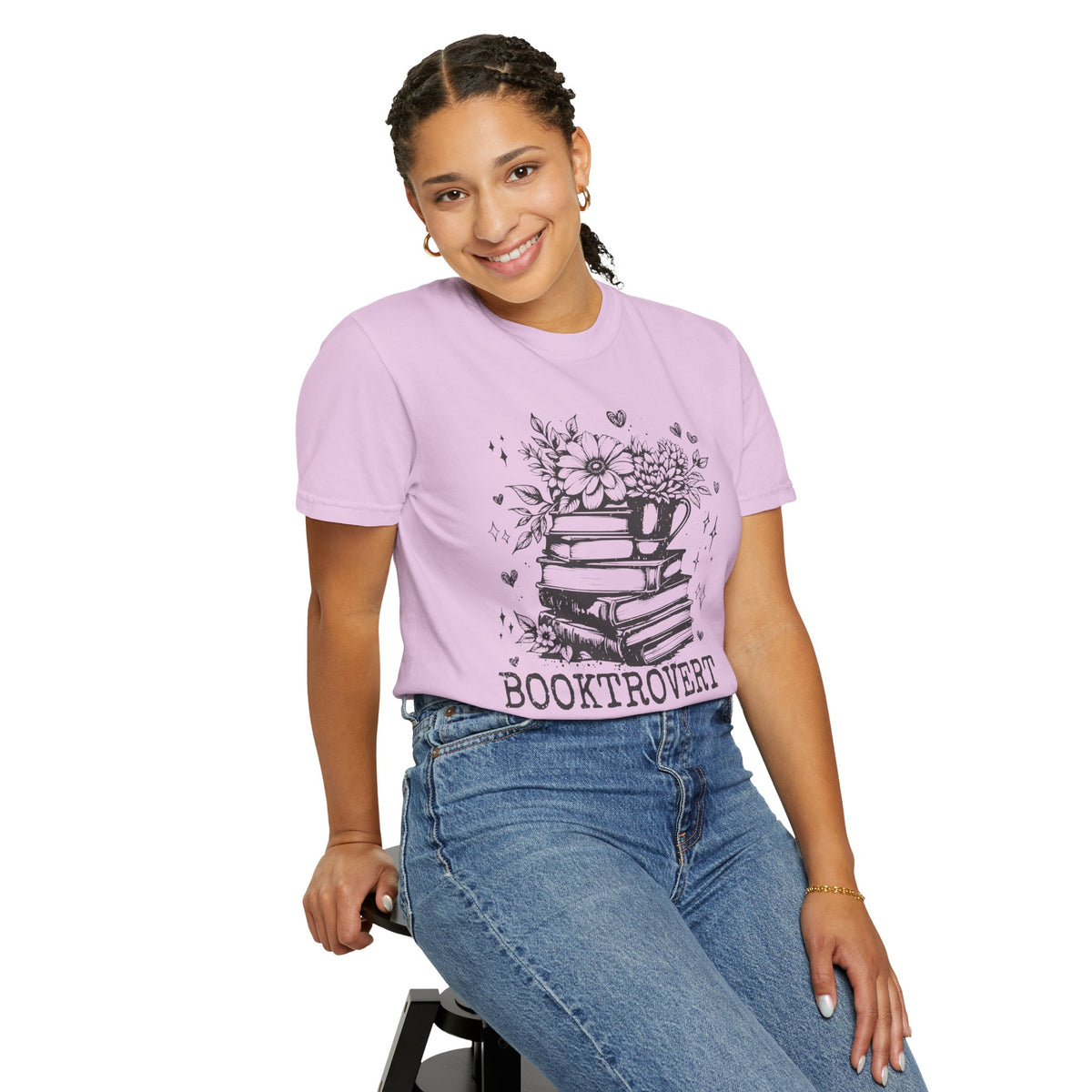 Booktrovert - Comfort Colors | Trendy Women's T-Shirt. Direct to Garment. Printed & Shipped in the USA. Unisex Sizes.