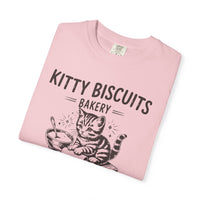Kitty Biscuits Bakery - Comfort Colors | Trendy Women's and Men's T-Shirt. Direct to Garment. Printed & Shipped in the USA. Unisex Sizes.