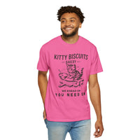 Kitty Biscuits Bakery - Comfort Colors | Trendy Women's and Men's T-Shirt. Direct to Garment. Printed & Shipped in the USA. Unisex Sizes.
