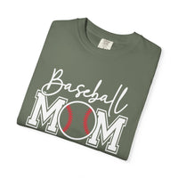 Baseball Mom - Comfort Colors | Trendy Women's T-Shirt. Direct to Garment. Printed & Shipped in the USA. Unisex Sizes.