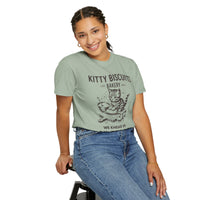 Kitty Biscuits Bakery - Comfort Colors | Trendy Women's and Men's T-Shirt. Direct to Garment. Printed & Shipped in the USA. Unisex Sizes.
