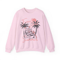 Feral Girl Summer, Possum on a Beach – Gildan Heavy Blend | Trendy Women’s Soft Sweatshirt. Direct to Garment. Printed & Shipped in the USA. Unisex Sizes.