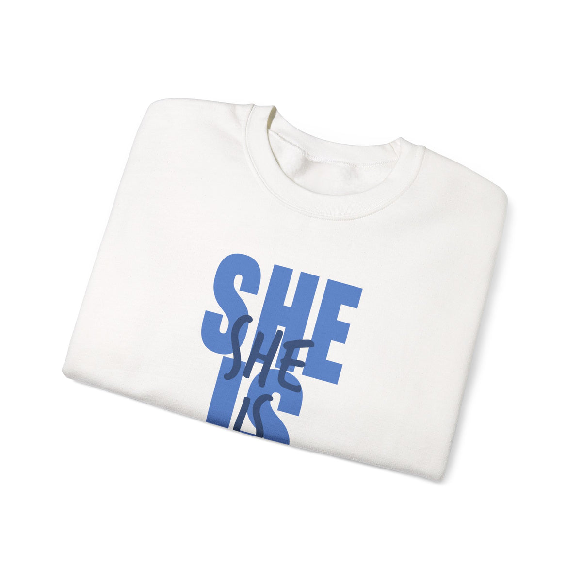 She Is Worthy – Gildan Heavy Blend | Trendy Women’s Soft Sweatshirt. Direct to Garment. Printed & Shipped in the USA. Unisex Sizes.