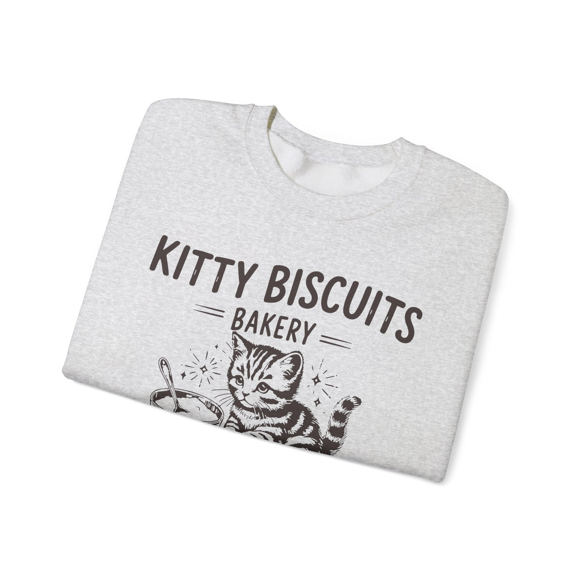 Kitty Biscuits Bakery – Gildan Heavy Blend | Trendy Women’s and Men's Soft Sweatshirt. Direct to Garment. Printed & Shipped in the USA. Unisex Sizes.