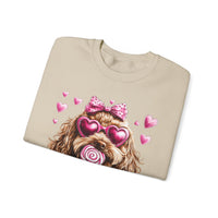 Goldendoodle Love – Gildan Heavy Blend | Trendy Women’s Soft Sweatshirt. Direct to Garment. Printed & Shipped in the USA. Unisex Sizes.
