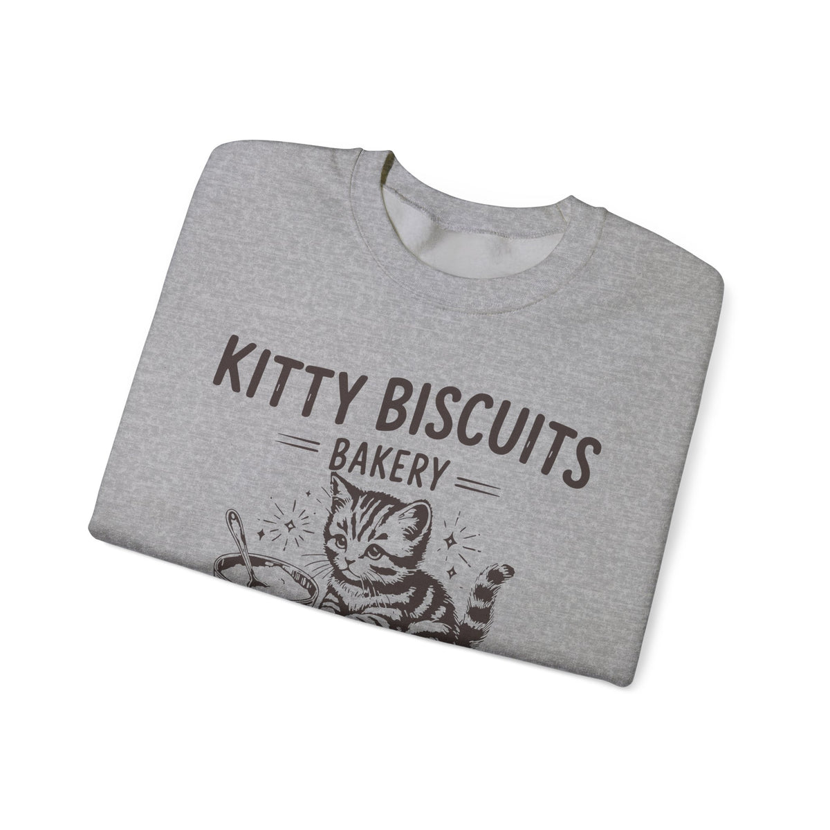 Kitty Biscuits Bakery – Gildan Heavy Blend | Trendy Women’s and Men's Soft Sweatshirt. Direct to Garment. Printed & Shipped in the USA. Unisex Sizes.
