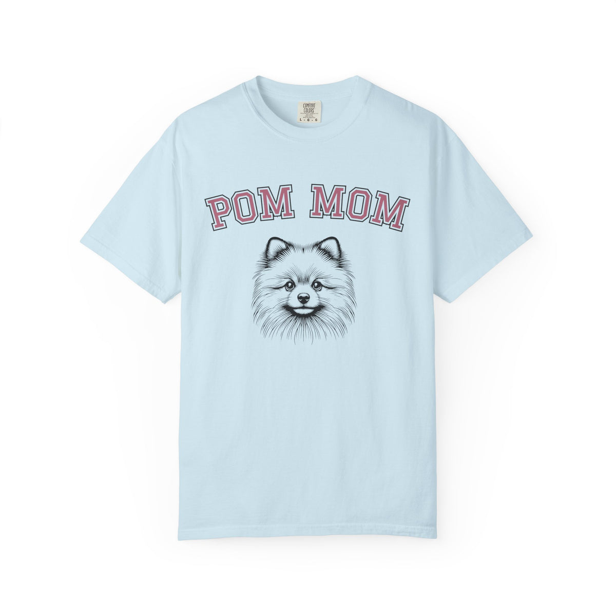 Pom Mom, Varsity - Comfort Colors | Trendy Women's T-Shirt. Direct to Garment. Printed & Shipped in the USA. Unisex Sizes.