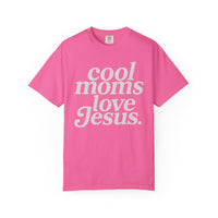 Cool Moms Love Jesus, Vintage - Comfort Colors | Trendy Women's T-Shirt. Direct to Garment. Printed & Shipped in the USA. Unisex Sizes.
