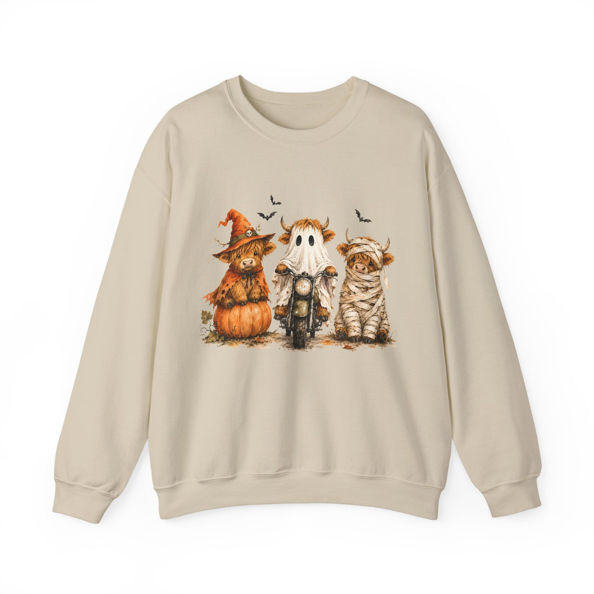 Highland Cows Halloween Costumes– Gildan Heavy Blend | Trendy Women’s Soft Sweatshirt. Direct to Garment. Printed & Shipped in the USA. Unisex Sizes.