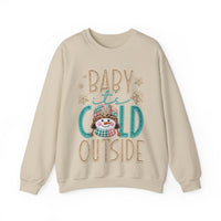 Baby It's Cold Outside Snowman – Gildan Heavy Blend | Trendy Women’s Soft Sweatshirt. Direct to Garment. Printed & Shipped in the USA. Unisex Sizes.