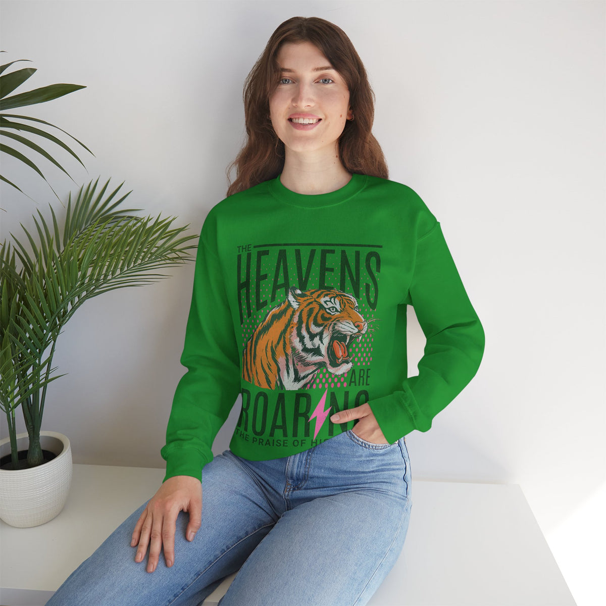 The Heavens Are Roaring, Vintage – Gildan Heavy Blend | Trendy Women’s Soft Sweatshirt. Direct to Garment. Printed & Shipped in the USA. Unisex Sizes.