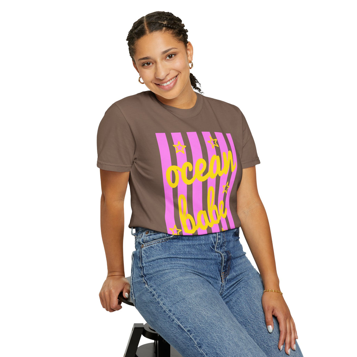 Ocean Babe - Comfort Colors | Trendy Women's T-Shirt. Direct to Garment. Printed & Shipped in the USA. Unisex Sizes.