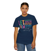 Let Them - Keep Shining - Comfort Colors | Trendy Women's T-Shirt. Direct to Garment. Printed & Shipped in the USA. Unisex Sizes.