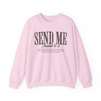 Send Me, Vintage - Faith – Gildan Heavy Blend | Trendy Women’s and Men's Soft Sweatshirt. Direct to Garment. Printed & Shipped in the USA. Unisex Sizes.