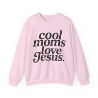 Cool Moms Love Jesus, Vintage – Gildan Heavy Blend | Trendy Women’s Soft Sweatshirt. Direct to Garment. Printed & Shipped in the USA. Unisex Sizes.