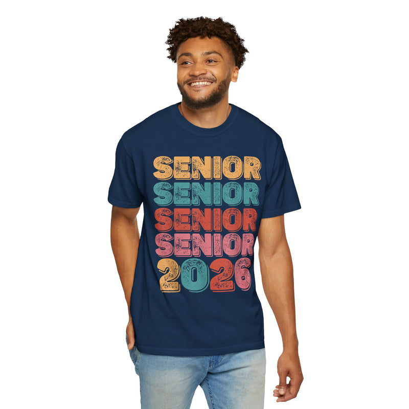 Senior Class of 2026 Retro - Comfort Colors | Trendy Men's and Women's T-Shirt. Direct to Garment. Printed & Shipped in the USA. Unisex Sizes.