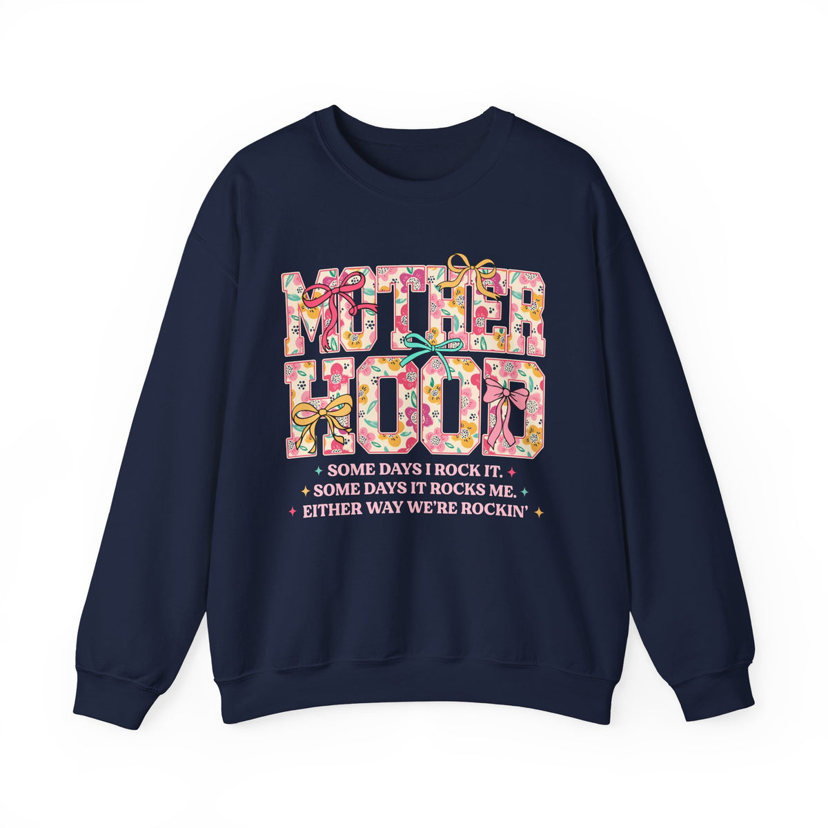 Motherhood – Gildan Heavy Blend | Trendy Women’s Soft Sweatshirt. Direct to Garment. Printed & Shipped in the USA. Unisex Sizes.