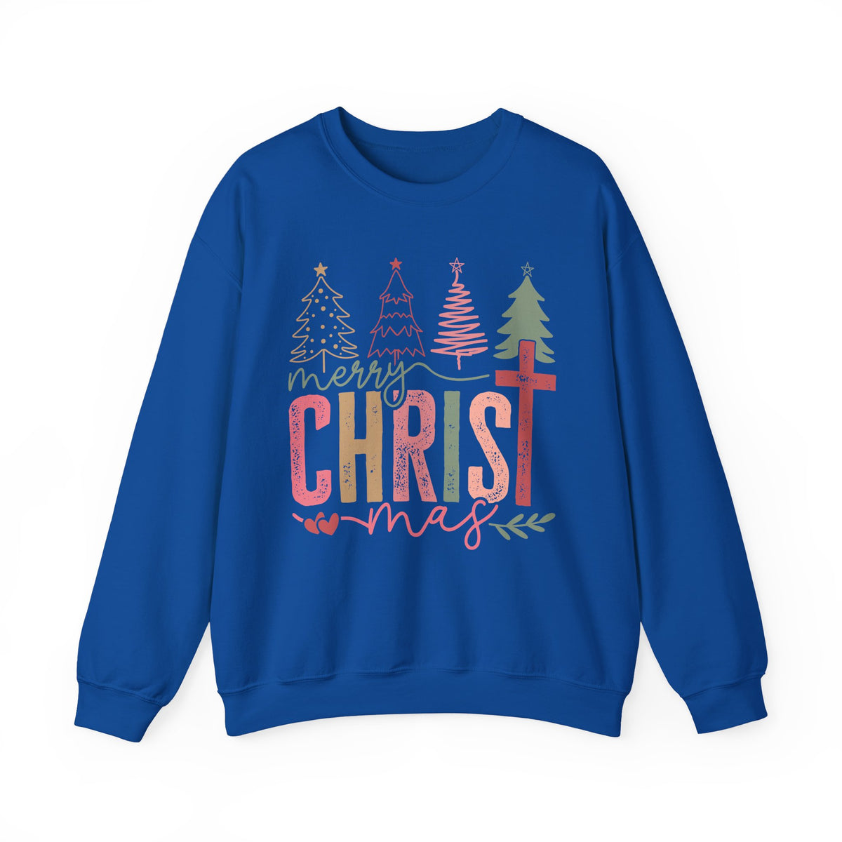 Merry ChrisTmas Christian Faith Graphic – Gildan Heavy Blend | Trendy Women’s Soft Sweatshirt. Direct to Garment. Printed & Shipped in the USA. Unisex Sizes.