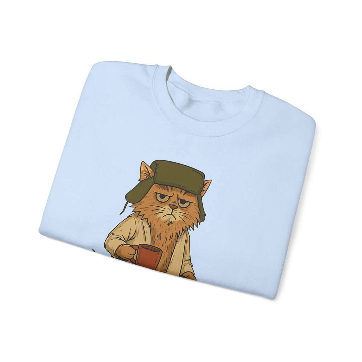 Litter's Full, Funny Cat – Gildan Heavy Blend | Trendy Men's and Women’s Soft Sweatshirt. Direct to Garment. Printed & Shipped in the USA. Unisex Sizes.