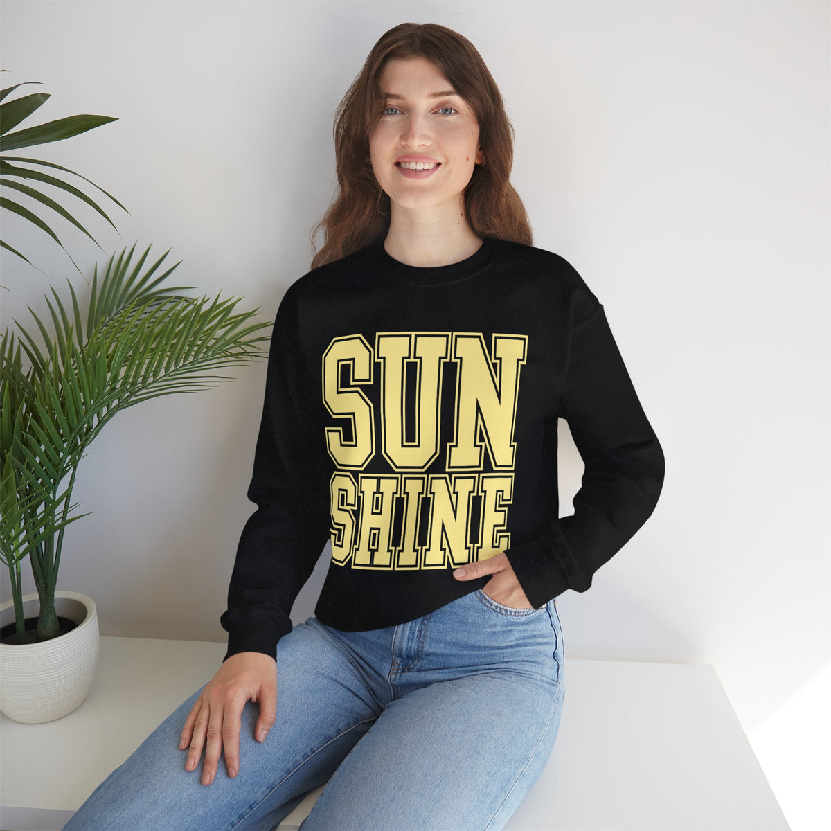 Sunshine – Gildan Heavy Blend | Trendy Women’s Soft Sweatshirt. Direct to Garment. Printed & Shipped in the USA. Unisex Sizes.