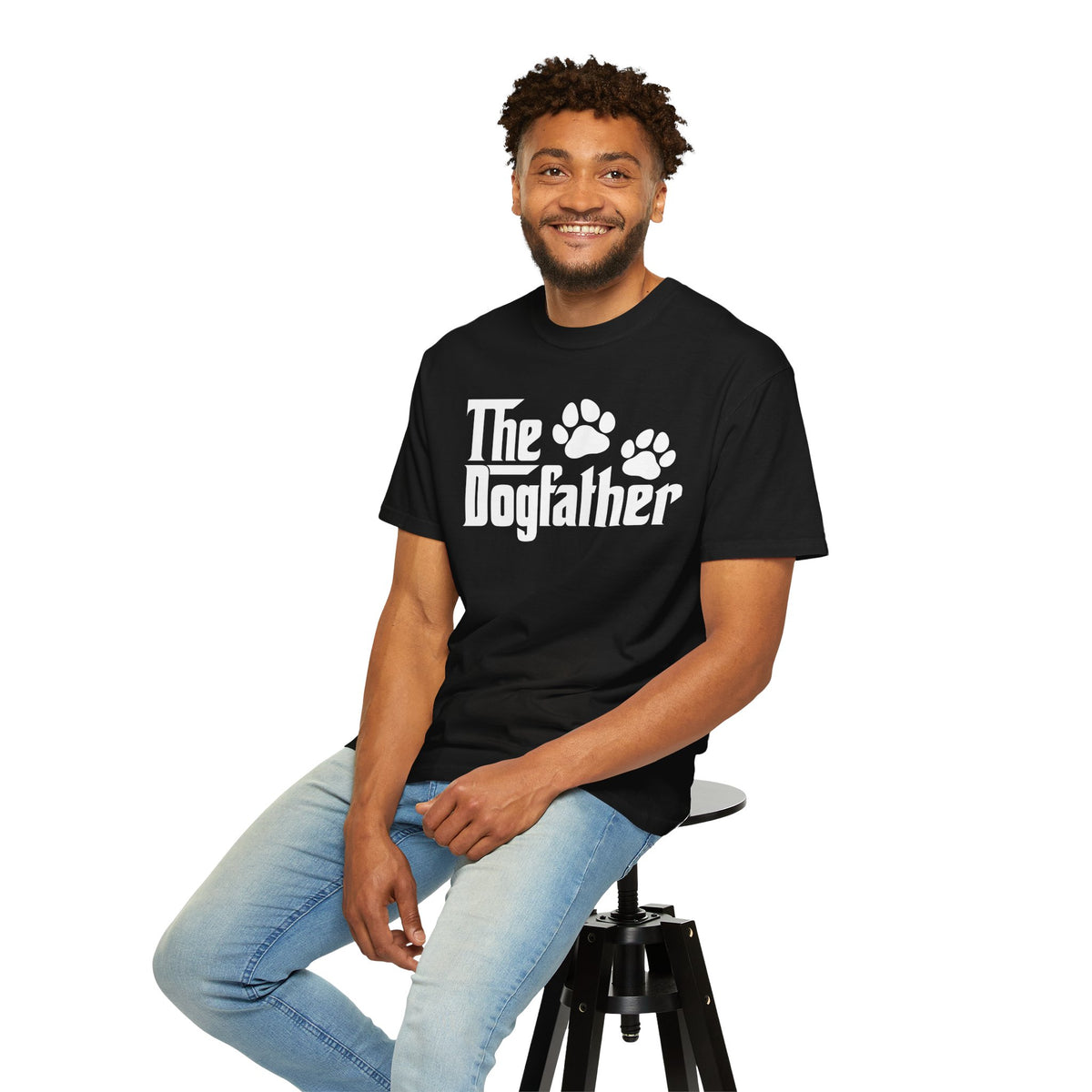 The DogFather - Comfort Colors | Trendy Men's T-Shirt. Direct to Garment. Printed & Shipped in the USA. Unisex Sizes.