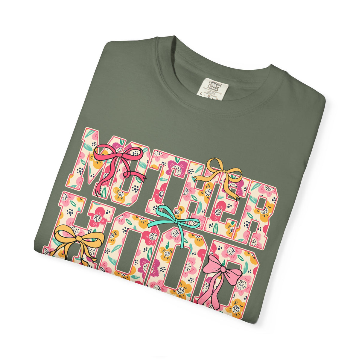 Motherhood - Comfort Colors | Trendy Women's T-Shirt. Direct to Garment. Printed & Shipped in the USA. Unisex Sizes.