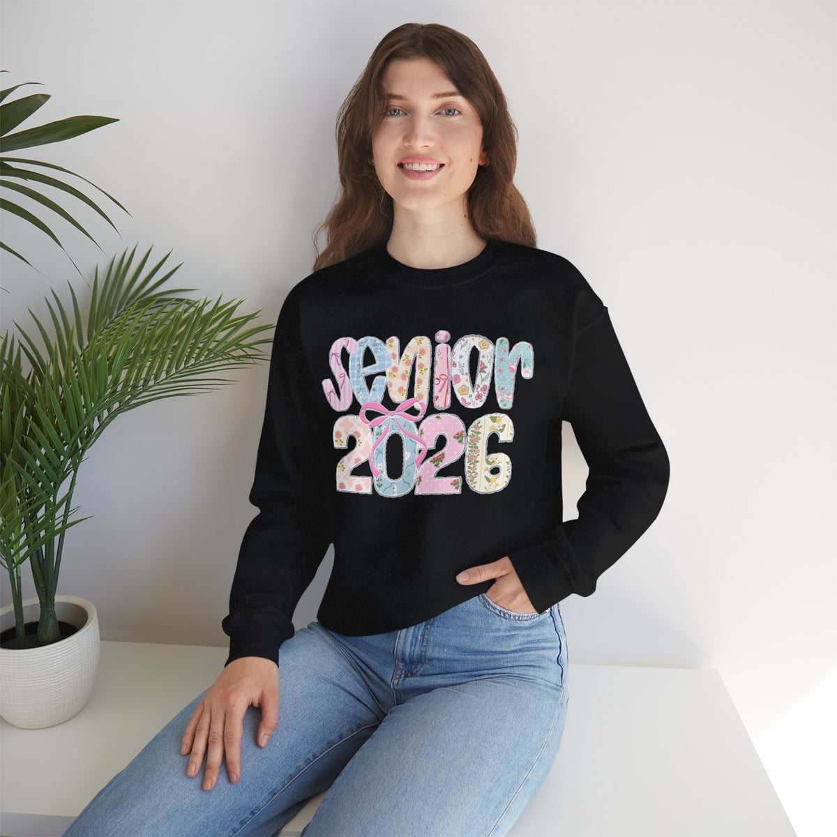 Class of 2026 Senior - Pink Coquette Bow – Gildan Heavy Blend | Trendy Women’s Soft Sweatshirt. Direct to Garment. Printed & Shipped in the USA. Unisex Sizes.
