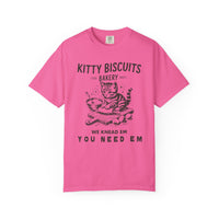 Kitty Biscuits Bakery - Comfort Colors | Trendy Women's and Men's T-Shirt. Direct to Garment. Printed & Shipped in the USA. Unisex Sizes.