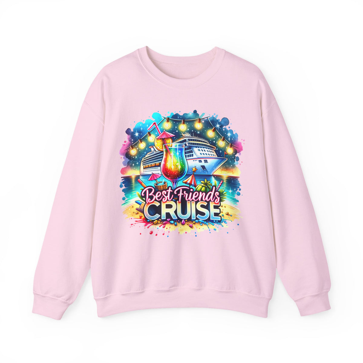 Best Friends Cruise – Gildan Heavy Blend | Trendy Women’s Soft Sweatshirt. Direct to Garment. Printed & Shipped in the USA. Unisex Sizes.