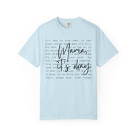 Mama It’s Okay - Comfort Colors | Trendy Women's T-Shirt. Direct to Garment. Printed & Shipped in the USA. Unisex Sizes.