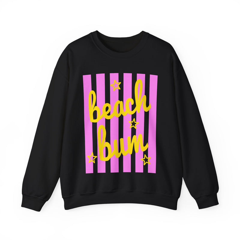 Beach Bum – Gildan Heavy Blend | Trendy Men's & Women’s Soft Sweatshirt. Direct to Garment. Printed & Shipped in the USA. Unisex Sizes.