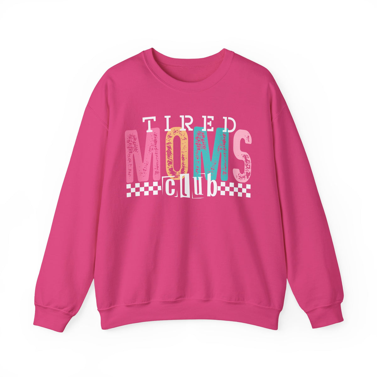 Tired Moms Club Pastel – Gildan Heavy Blend | Trendy Women’s Soft Sweatshirt. Direct to Garment. Printed & Shipped in the USA. Unisex Sizes.