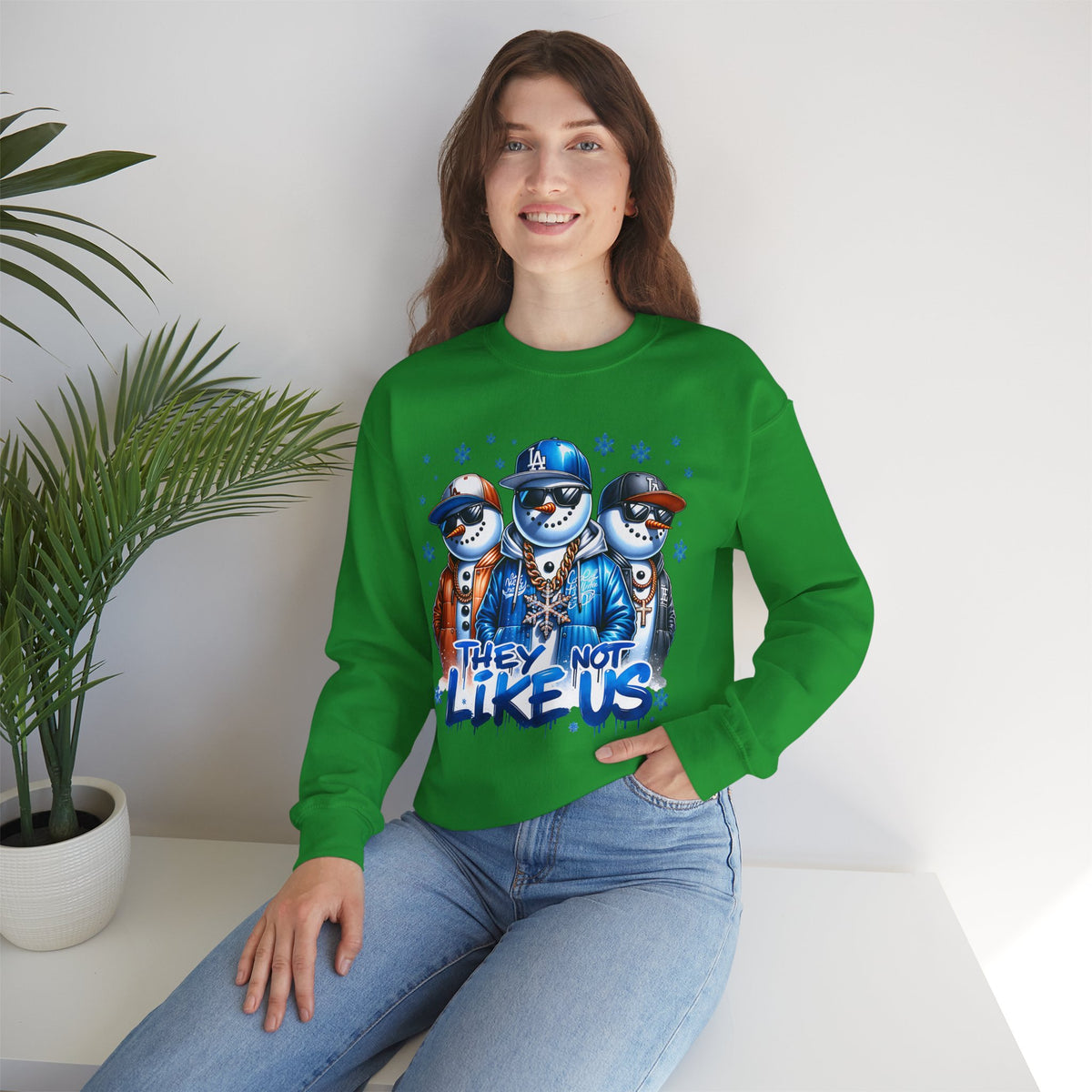 They Not Like Us Snowmen – Gildan Heavy Blend | Trendy Men's and Women’s Soft Sweatshirt. Direct to Garment. Printed & Shipped in the USA. Unisex Sizes.