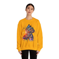 Cat Silhouette for Book Lovers – Gildan Heavy Blend | Trendy Women’s Soft Sweatshirt. Direct to Garment. Printed & Shipped in the USA. Unisex Sizes.