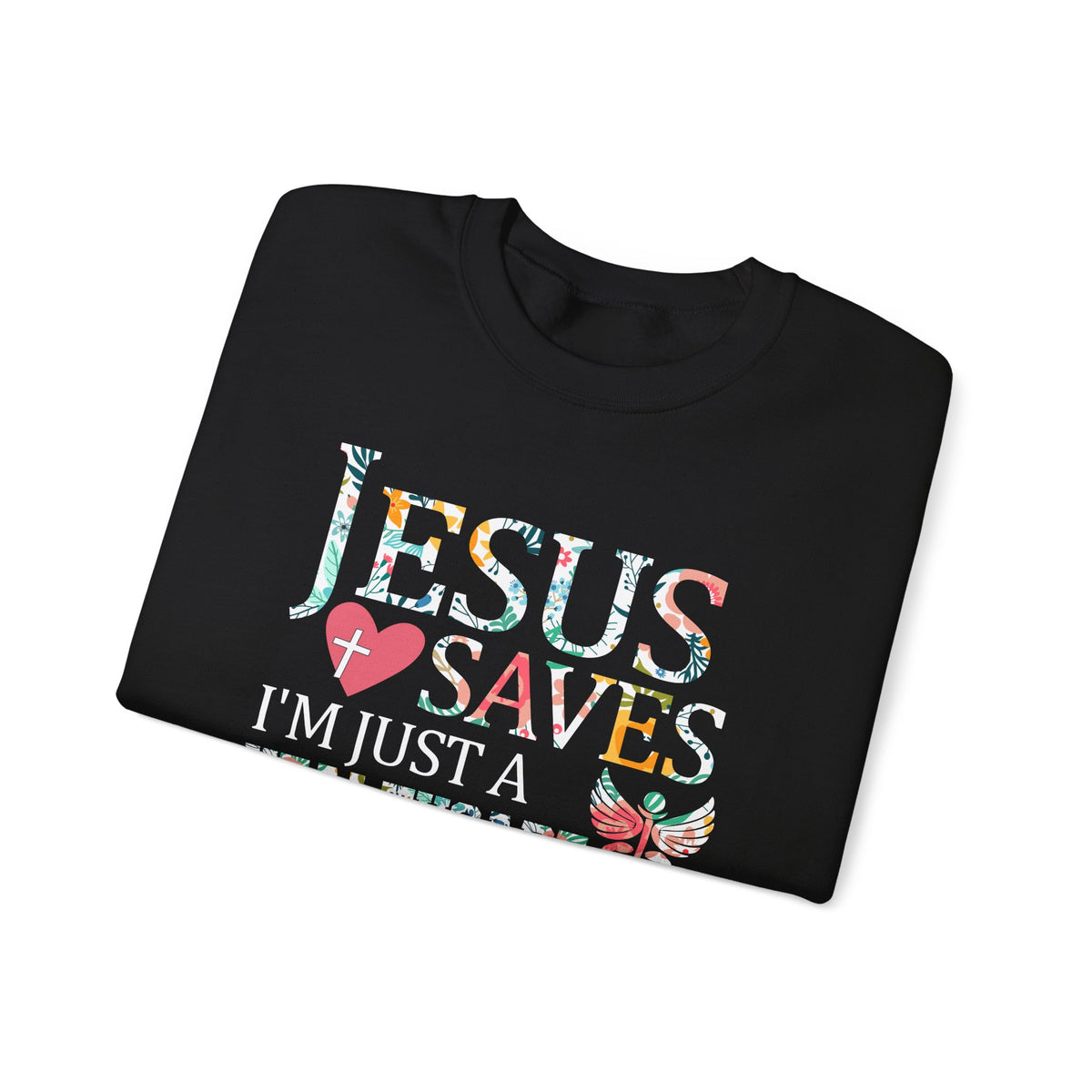 Jesus Saves - Healthcare Worker Lending My Hand – Gildan Heavy Blend | Trendy Women’s Soft Sweatshirt. Direct to Garment. Printed & Shipped in the USA. Unisex Sizes.