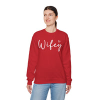 Wifey – Gildan Heavy Blend | Trendy Women’s Soft Sweatshirt. Direct to Garment. Printed & Shipped in the USA. Unisex Sizes.