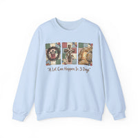 A Lot Can Happen In 3 Days - He is Risen – Gildan Heavy Blend | Trendy Women’s Soft Sweatshirt. Direct to Garment. Printed & Shipped in the USA. Unisex Sizes.