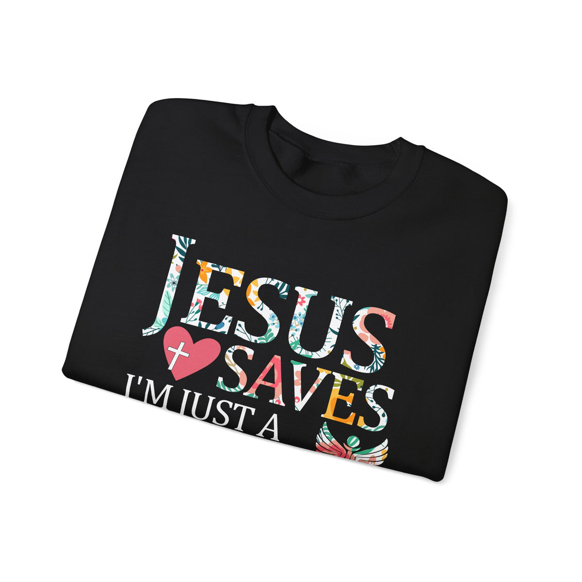Jesus Saves - Healthcare Worker Lending My Hand – Gildan Heavy Blend | Trendy Women’s Soft Sweatshirt. Direct to Garment. Printed & Shipped in the USA. Unisex Sizes.